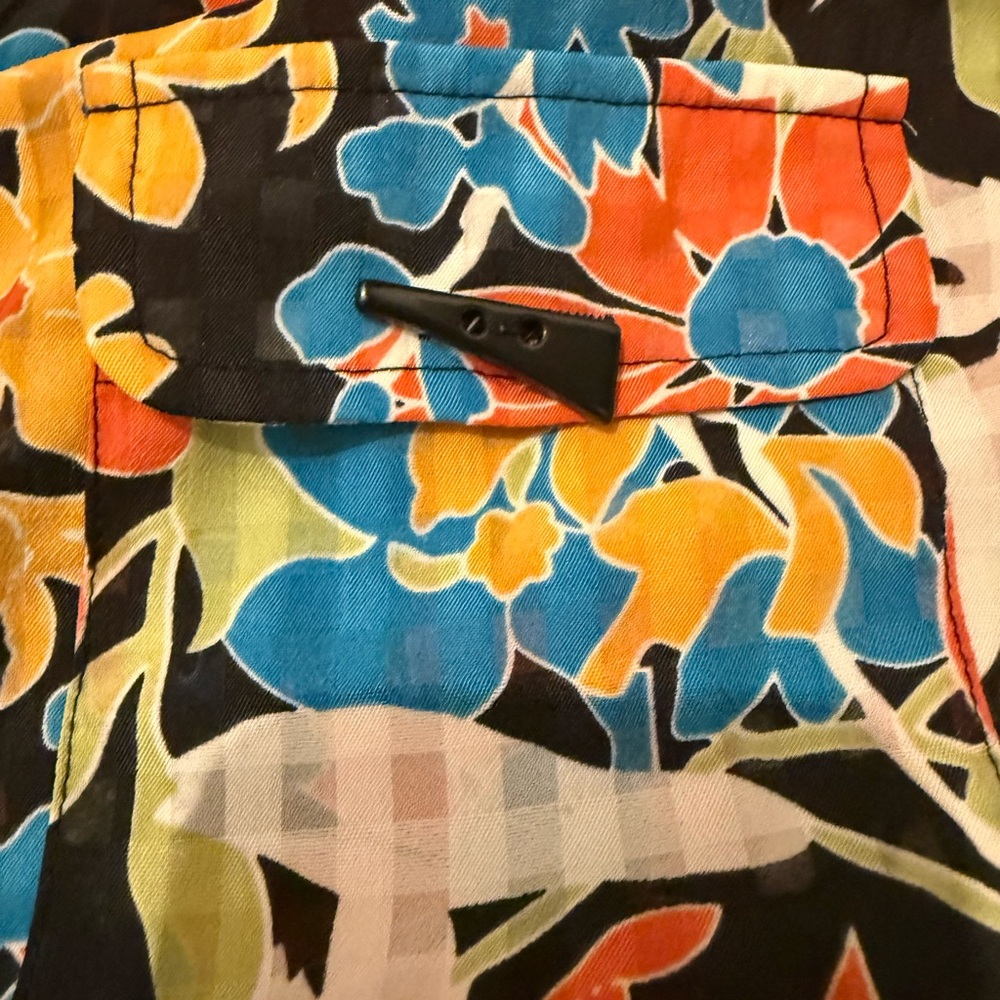 Multiples Tropical Floral Button-Down Bold 90s In… - image 8